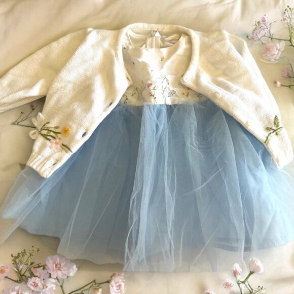 Vintage Gymboree "Sweet As Sugar" line 2004 Tutu Girl Dress and Matching Sweater - Picture 1 of 16